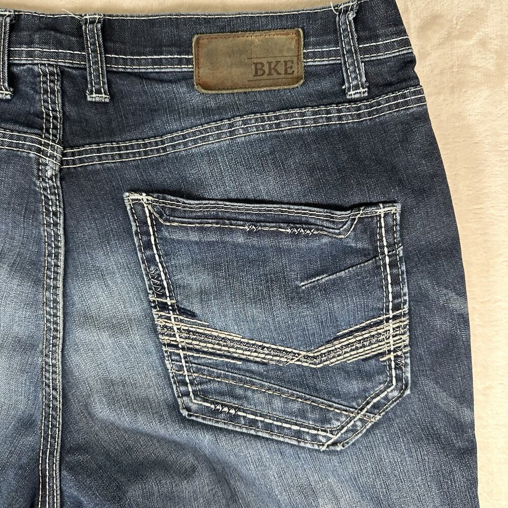BKE by Buckle Men’s RYAN Straight Leg Dark Blue Denim Stretch Jeans Size 36x31